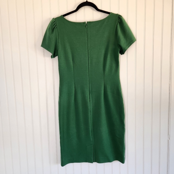 ANN TAYLOR Kelly Green Office Workwear Knee Length Sheath Dress 4P - Picture 4 of 6
